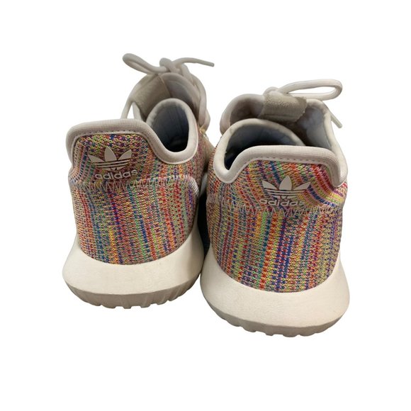 Adidas Womens Size 6 Sneaker Shoes Tubular Flyknit Multicolor Shadow ART 083056 - Picture 4 of 6